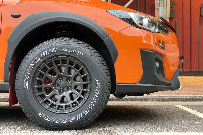 Subaru XV and Black Rhino Boxer Wheels and bridgestone Dueler 697 tyre and tyre shop and 輪胎店