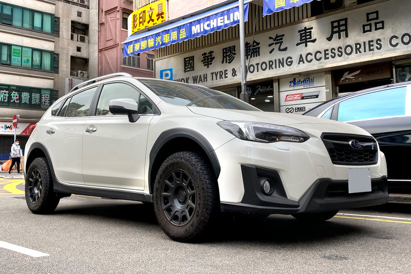 Subaru XV and Motegi Racing MR139 Wheels and tyre shop hk and toyo open country tyres and 呔鈴