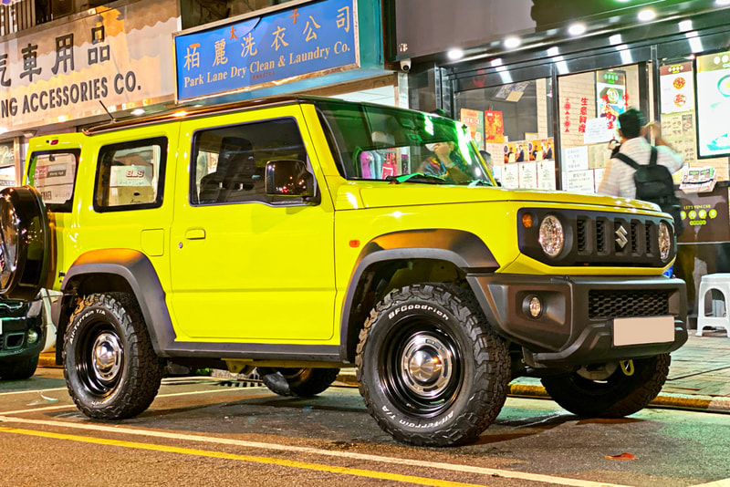 Suzuki Jimny and Crimson Dean CC3 wheels and wheels hk and 呔鈴 and tyre shop and bf goodrich tyres hk and 菠蘿釘 and ジムニー