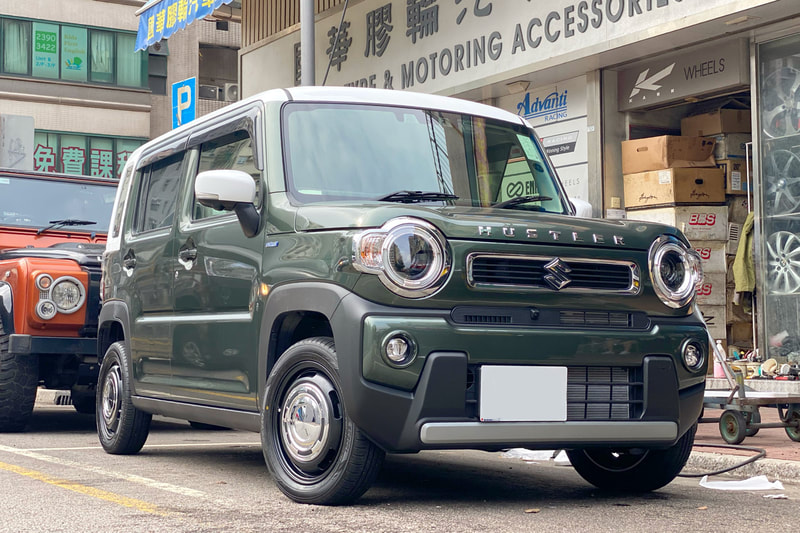 Suzuki Hustler MR52S and Crimson Dean Cross Country Wheels and Tyre shop and 新型ハスラー and 輪胎店