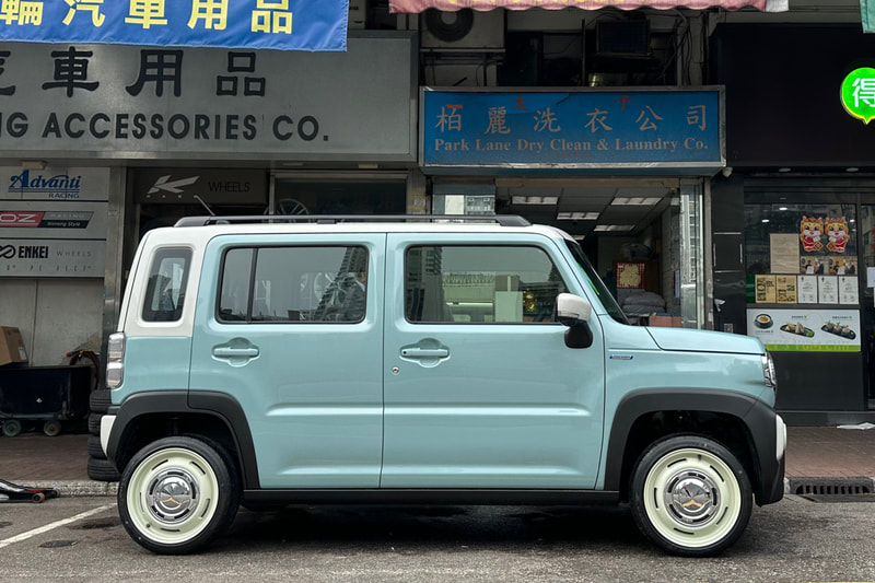 Suzuki Hustler MR52S and Dean Cross Country Wheels and tyre shop hk and Bridegestone re004 tyre and 輪胎店 and 新型ハスラー