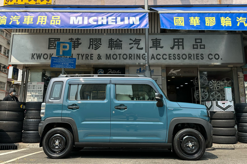 Suzuki Hustler MR52S and Crimson Dean Cross Country Wheels and Tyre shop and 新型ハスラー and 輪胎店