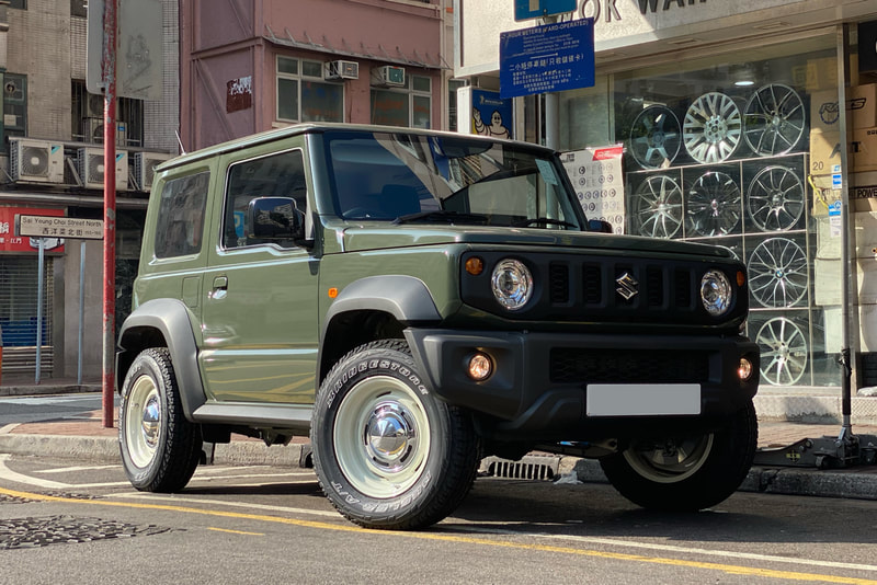 Suzuki Jimny jb74 and crimson Dean CC3 wheels and wheels hk and 呔鈴 and tyre shop and bridgestone dueler 697 tyres