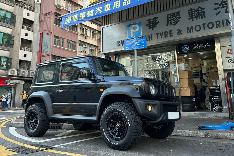 Suzuki Jimny JB74 and Fuel D694 Covert wheels and tyre shop hk and BF goodrich KO2 tyres and 輪胎店