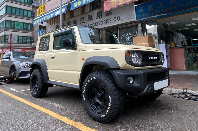 Suzuki Jimny JB74 and American Racing wheels AR23 and BF Goodrich ko2 tyre and tyre shop hk and wheel shop hk and 呔鈴 and ジムニー