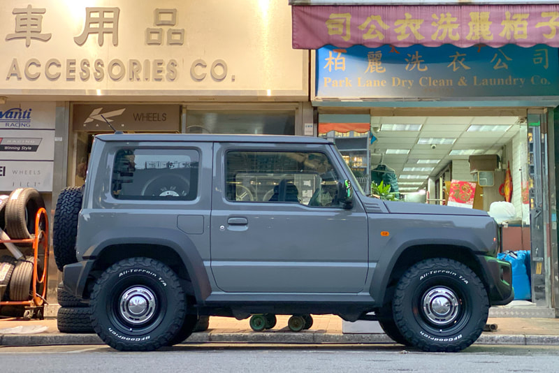 Suzuki Jimny and Dean Cross Country wheels and wheels hk and 呔鈴 and tyre shop and bf goodrich tyres hk
