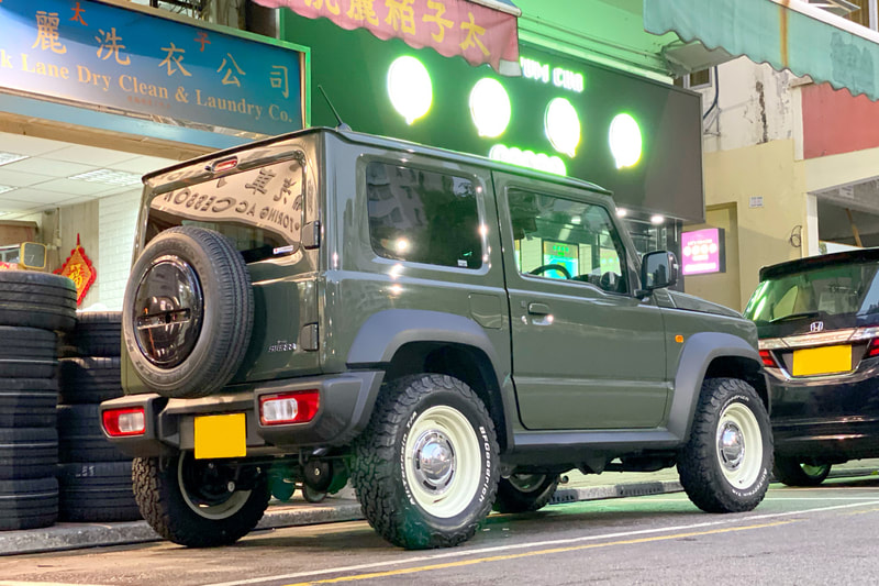 Suzuki Jimny jb74 and crimson Dean CC3 wheels and wheels hk and 呔鈴 and tyre shop and BF Goodrich ko2 tyres