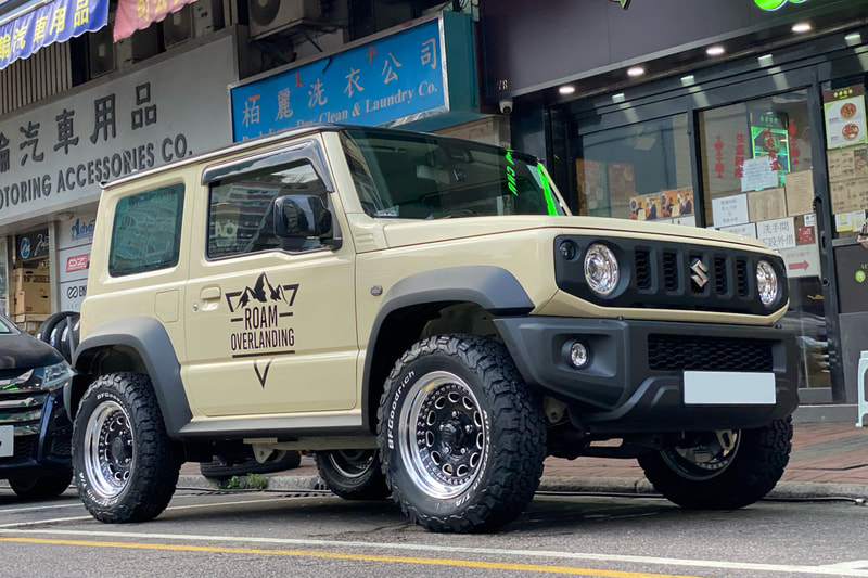Suzuki Jimny JB74 and Work Crag Galvatre wheels and wheels hk and tyre shop and bf goodrich tyres and 呔鈴 and 菠蘿釘 and ジムニー