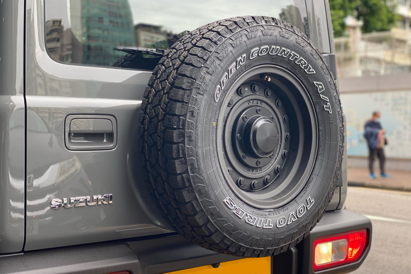 Suzuki Jimny jb74 and Crimson Dean Colorado wheels and Toyo Open Country A/T III tyres and  スズキ and ジムニー