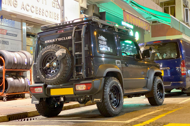 Suzuki Jimny JB74 and American Racing AR62 Outlaw 2 wheels and tyre shop hk and BF Goodrich TA KO2 tyre and 輪胎店
