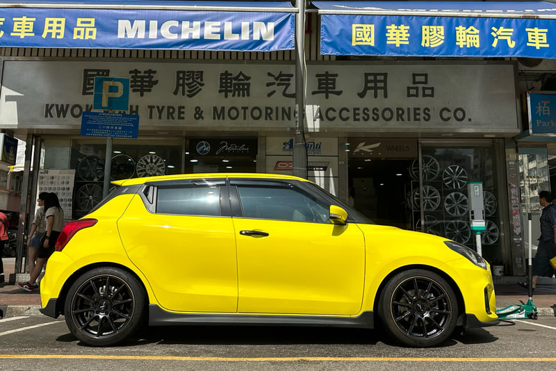 Suzuki Swift Sport ZC33S and RAYS Gramlights 57 Transcend wheels and Goodyear F1A6 tyres and スズキ スイフト スポーツ