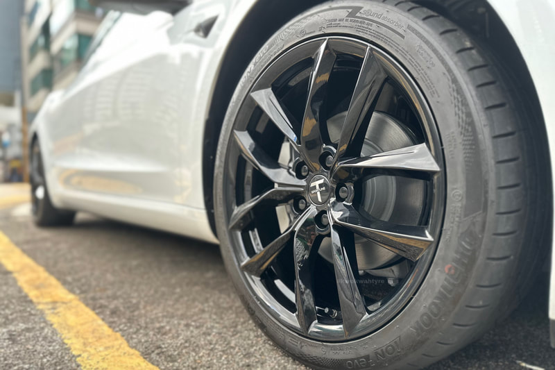 Tesla Model 3 Highland and Tsportline tss wheels and model 3 wheels and tyre shop hk