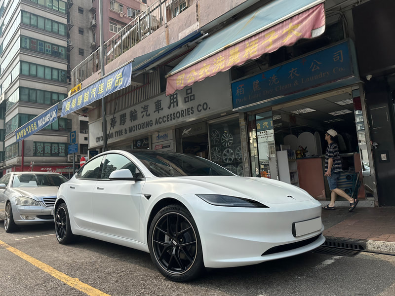 Tesla Model 3 Highland and BBS CIR Wheels and BBS germany Wheels and tyre shop hk and tesla michelin tyres