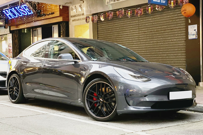 Tesla Model 3 and BBS Wheels CCR and 呔鈴 and wheels