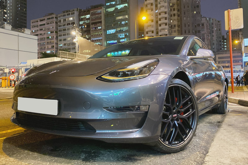 Tesla Model 3 and BBS Wheels CCR and wheels hk and 呔鈴 and michelin ps4s tyres