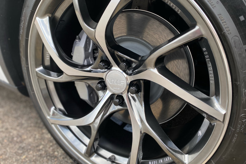 Tesla Model Y and RAYS Wheels VMF C01 and 呔鈴 and tyre shop hk and Michelin tyres