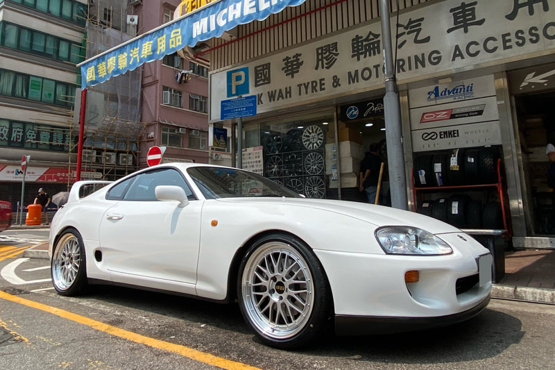 Toyota A80 Supra and BBS LM Wheels and Bridgestone Potenza Sport Tyre and tyre shop hk and 輪胎店 and スープラ