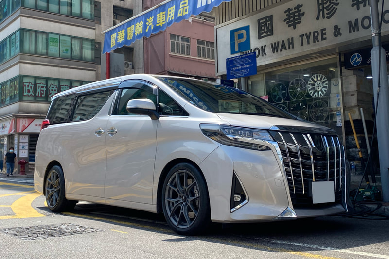 Toyota Alphard and Vellfire and Rays 57FXZ wheels and continental sport contact 6 tyre and tyre shop hk and 輪胎店