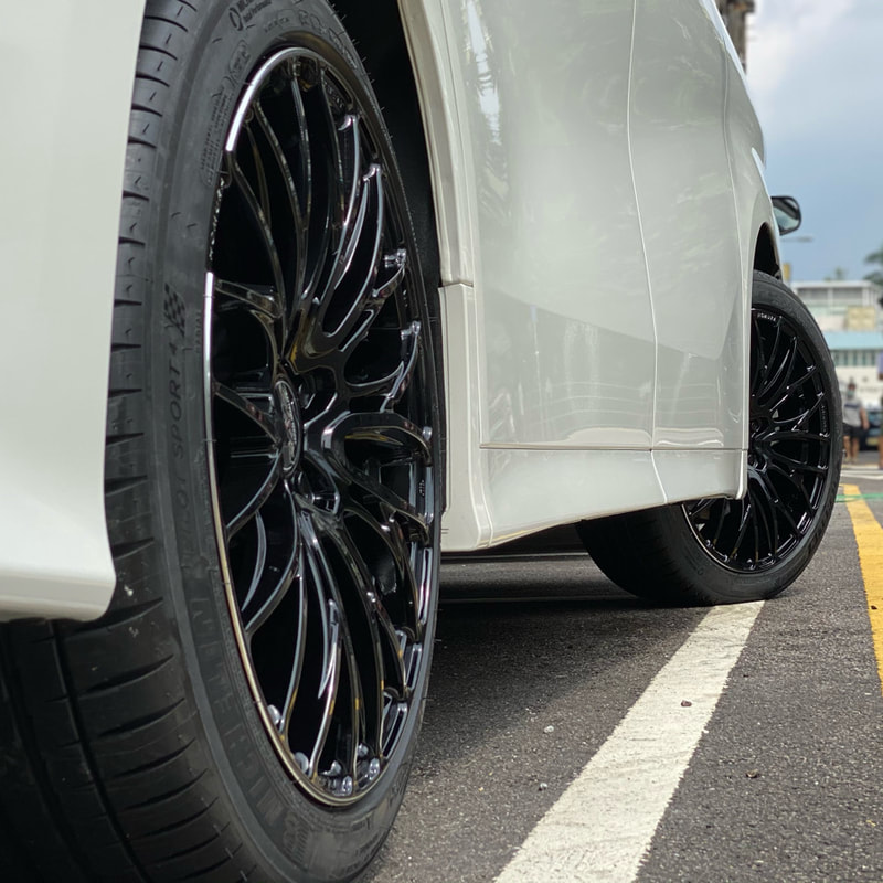 Toyota Alphard and vellfire and rays homura 2x10bd wheels and wheels hk and tyre shop hk and michelin ps4 tyres and 呔鈴