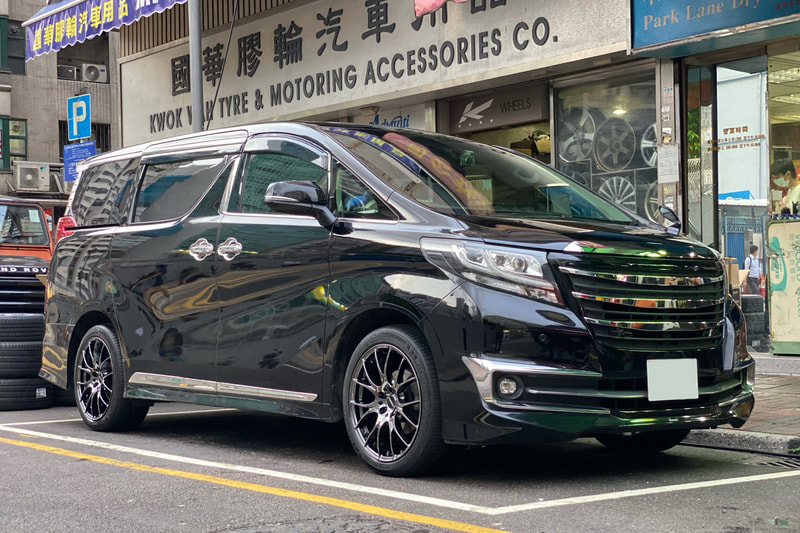 Toyota Alphard and RAYS Homura 2x7 Jet Black Wheels and wheels hk and tyre shop hk and 呔鈴