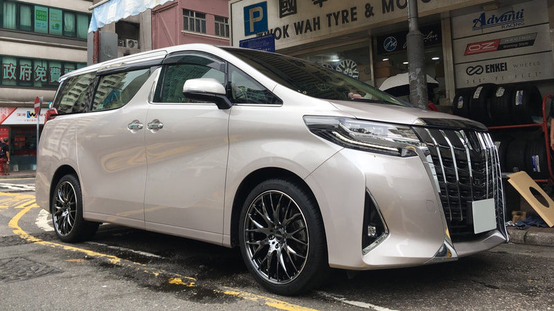 Toyota Alphard and RAYS Homura 2x9 Jet Black Wheels and wheels hk and 呔鈴
