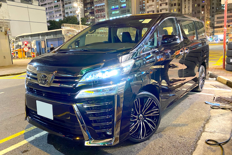toyota alphard and rays versus conquista wheels and wheels hk and tyre shop hk and 呔鈴 and michelin ps4s tyres