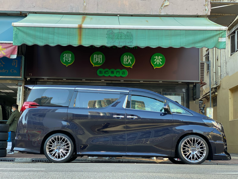 Toyota Alphard and RAYS Homura 2x10BD Wheels and tyre shop hk and Michelin ps4s tyres and 呔鈴 and トヨタ アルファード