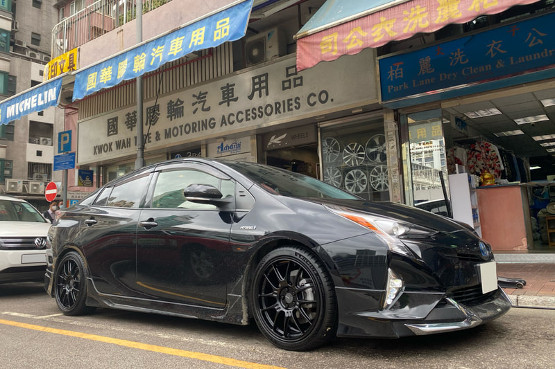 Toyota Prius and Enkei GTC02 wheels and Michelin PS5 tyre hk and tyre shop hk