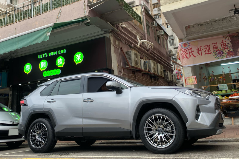Toyota RAV4 and RAYS Homura 2x10BD wheels and tyre shop hk and michelin ps4 suv tyre and 輪胎店