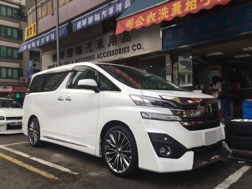 Toyota Vellfire and wheels hk and 呔鈴 and RAYS Versus Vouge DR Wheels