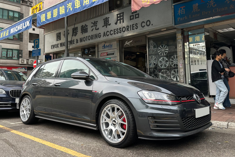 Volkswagen Golf GTI and Michelin Pilot Sport 5 tyre and tyre shop and BBS CHR Wheels and 輪胎店