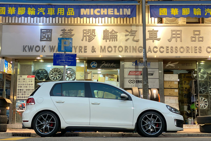 Volkswagen MK6 Golf GTI and BBS SR Wheels and tyre shop hk and wheel shop and michelin ps4 tyre and 呔鈴 and 車軨