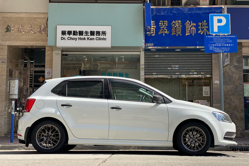 Volkswagen Polo and Enkei Racing PFM1 wheels and tyre shop hk and wheel shop hk and Michelin PS3 tyre and 呔鈴