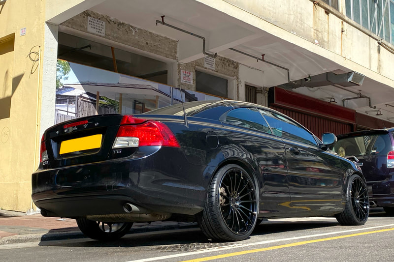 Volvo C70 and RAYS Waltz Forged A&N15 wheels and tyre shop hk and rays wheels hk and michelin ps4s tyres and 車軨