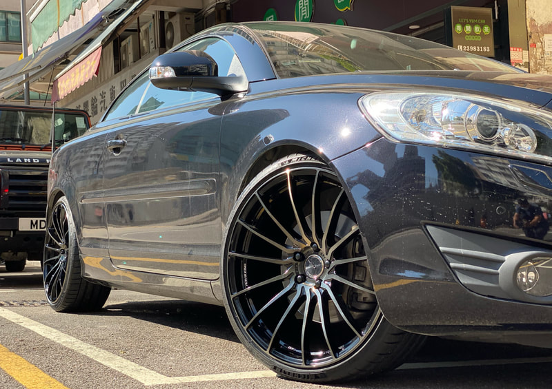 Volvo C70 and RAYS Waltz Forged A&N15 wheels and tyre shop hk and rays wheels hk and michelin ps4s tyres and 車軨